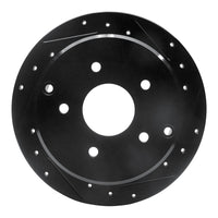 R1 Concepts R1 04-04 Pontiac GTO Rear Right Drilled & Slotted Black Brake Rotor