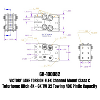 GEN-Y Hitch Gen-Y Victory Lane Torsion-Flex Channel Mount Class C Toterhome Hitch (4K-6K TW)