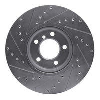 R1 Concepts R1 12-18 BMW 330e Front Right Drilled & Slotted Silver Brake Rotor