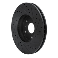 R1 Concepts R1 2008-2014 Cadillac CTS Front Left Drilled & Slotted Black Brake Rotor