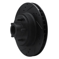 R1 Concepts R1 70-72 Ford Galaxie 500 Front Left Drilled & Slotted Black Brake Rotor