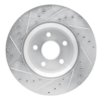 R1 Concepts R1 11-25 Dodge Durango Front Right Drilled & Slotted Silver Brake Rotor