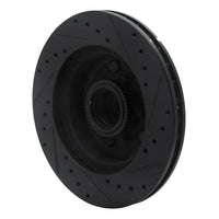 R1 Concepts R1 1990-2002 Chevrolet Astro Front Left Drilled & Slotted Black Brake Rotor