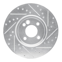 R1 Concepts R1 02-06 Mini Cooper (Excl Clubman) Front Right Drilled & Slotted Silver Brake Rotor