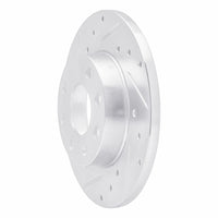 R1 Concepts R1 88-89 Pontiac LeMans Front Right Drilled & Slotted Silver Brake Rotor
