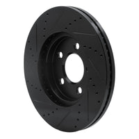 R1 Concepts R1 03-11 Ford Crown Victoria Front Right Drilled & Slotted Black Brake Rotor