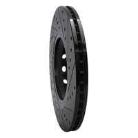 R1 Concepts R1 97-06 Audi A6 (USA/Canada) Front Left Drilled & Slotted Black Brake Rotor