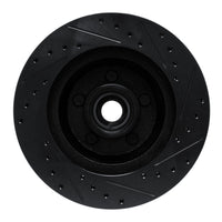 R1 Concepts R1 74-84 Chrysler Imperial Front Left Drilled & Slotted Black Brake Rotor