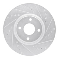 R1 Concepts R1 18-22 Ford Ecosport Front Right Drilled & Slotted Silver Brake Rotor