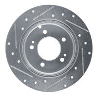 R1 Concepts R1 07-12 Kia Rondo (Canada) Rear Right Drilled & Slotted Silver Brake Rotor