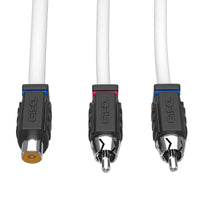 DS18 Marine Grade Tinned Copper OFC RCA Wires 1 Female to 2 Male Splitter