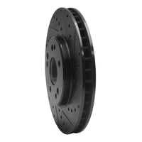 R1 Concepts R1 90-98 Mercedes-Benz 300SL Front Right Drilled & Slotted Black Brake Rotor