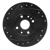 R1 Concepts R1 1990-2003 Ford Escort Rear Right Drilled & Slotted Black Brake Rotor