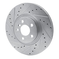 R1 Concepts R1 15-25 BMW 228I Gran Coupe Front Left Drilled & Slotted Silver Brake Rotor