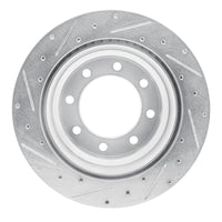 R1 Concepts R1 09-20 Chevrolet Express 4500 Rear Right Drilled & Slotted Silver Brake Rotor