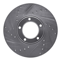 R1 Concepts R1 71-97 Jaguar XJ12 Front Left Drilled & Slotted Silver Brake Rotor