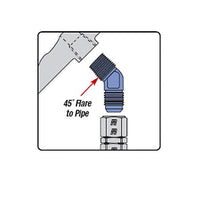 Russell Performance -3 AN 45 Degree Flare Bulkhead