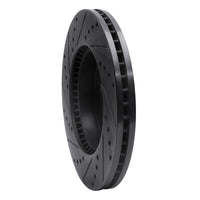 R1 Concepts R1 2007-2009 Kia Sorento Front Right Drilled & Slotted Black Brake Rotor