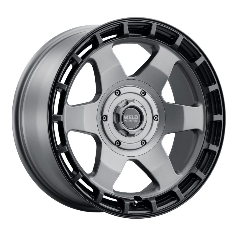 Weld Off-Road Ridge 20x9 - 8x165.1 BP - ET0 - 125.1mm CB - Satin Gunmetal Wheel (Black Ring)