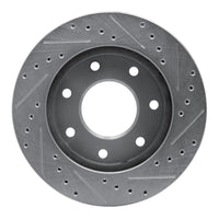 R1 Concepts R1 04-08 Ford F-150 RWD Front Left Drilled & Slotted Silver Brake Rotor