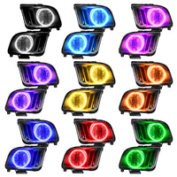 ORACLE Lighting Oracle Ford Mustang 05-09 Halo Kit - ColorSHIFT w/ BC1 Controller