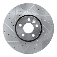 R1 Concepts R1 10-16 Volvo XC60 Front Left Drilled & Slotted Silver Brake Rotor