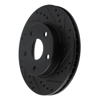 R1 Concepts R1 91-96 Toyota Previa Front Right Drilled & Slotted Black Brake Rotor