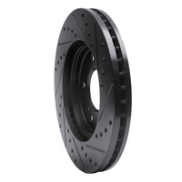 R1 Concepts R1 91-96 Acura NSX Front Left Drilled & Slotted Black Brake Rotor
