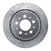 R1 Concepts R1 00-00 Volvo V70 Rear Left Drilled & Slotted Silver Brake Rotor