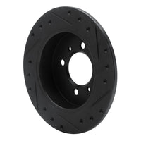 R1 Concepts R1 91-94 Nissan Sentra Rear Left Drilled & Slotted Black Brake Rotor