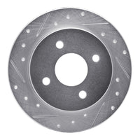 R1 Concepts R1 01-19 Ford Focus Rear Left Drilled & Slotted Silver Brake Rotor