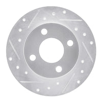 R1 Concepts R1 78-90 Dodge Charger Front Left Drilled & Slotted Silver Brake Rotor