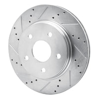 R1 Concepts R1 08-12 Jeep J8 Front Left Drilled & Slotted Silver Brake Rotor