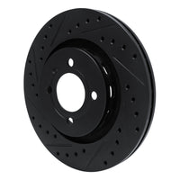 R1 Concepts R1 90-93 Volkswagen CORRADO Front Left Drilled & Slotted Black Brake Rotor