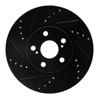 R1 Concepts R1 08-19 Pontiac Vibe Front Left Drilled & Slotted Black Brake Rotor