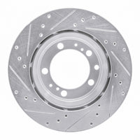 R1 Concepts R1 91-97 Porsche 911 Right Rear Drilled & Slotted Silver Brake Rotor