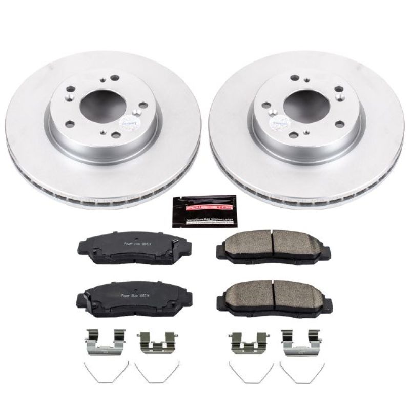 PowerStop Power Stop 12-15 Honda Civic Front Z17 Evolution Geomet Coated Brake Kit
