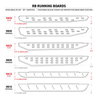Go Rhino RB20 Running Boards 57in. Cab Length - Tex. Blk (No Drill/Mounting Brackets Req.)