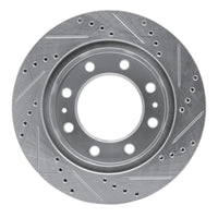 R1 Concepts R1 06-10 Ford F-350 Super Duty 2WD Front Left Drilled & Slotted Silver Brake Rotor