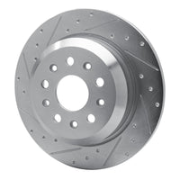 R1 Concepts R1 18-25 Jeep Wrangler Rear Left Drilled & Slotted Silver Brake Rotor