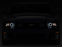 Raxiom 13-14 Ford Mustang LED Halo Projector Headlights- Black Housing (Clear Lens)
