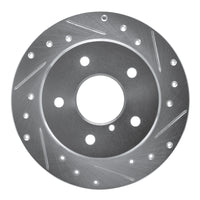 R1 Concepts R1 89-91 Mazda RX-7 Rear Right Drilled & Slotted Silver Brake Rotor