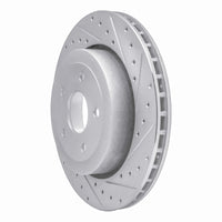 R1 Concepts R1 06-10 Jeep Grand Cherokee Rear Right Drilled & Slotted Silver Brake Rotor