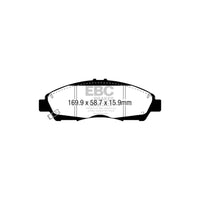 EBC PD01KF1908 Cadillac XT5 Greenstuff Front Brake Pad & Plain Disc Kit