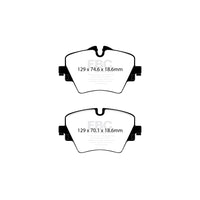 EBC PD40K2413 BMW Mini F46 F60 Ultimax Pad & Plain Disc Kit - TRW Caliper