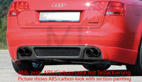 Rieger 00055226 Audi 8E B7 A4 Rear Diffuser for Twin Tailpipe Left & Right -  Matte Black