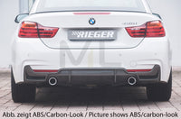Rieger 00088072 BMW 4 Series F32 F33 F36 Rear Diffuser for Original Tailpipe Left & RIght - Glossy Black