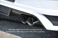 Rieger 00099325 Opel Astra H Rear Diffuser for Twin Tailpipe Left & Right - Carbon-Look