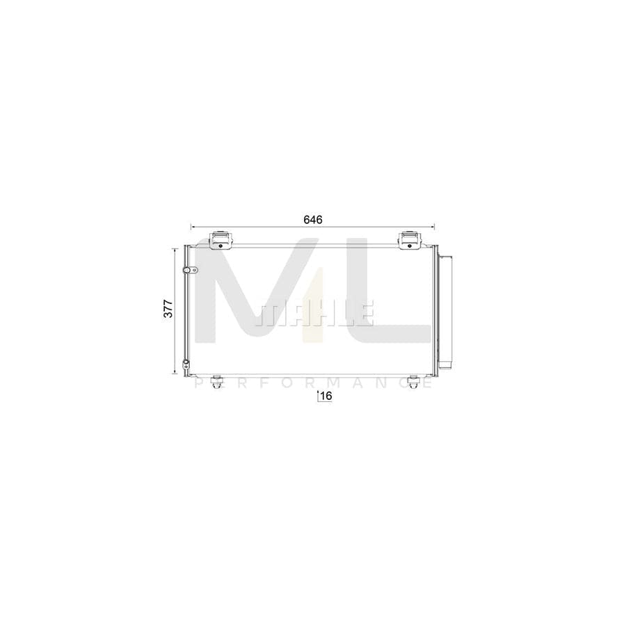 MAHLE ORIGINAL AC 797 000S Air conditioning condenser for TOYOTA COROLLA with dryer | Performance Parts DirectCar Parts