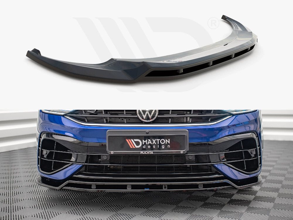 Maxton Design VW-TI-2F-R-FD1T+FD1RT Front Splitter V.1 VW Tiguan R / R-line MK2 Facelift (2020-) |